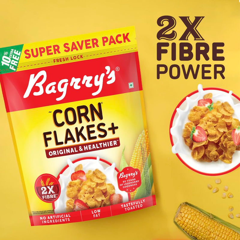 Bagrrys Corn Flakes, 800g (with Extra 80g)