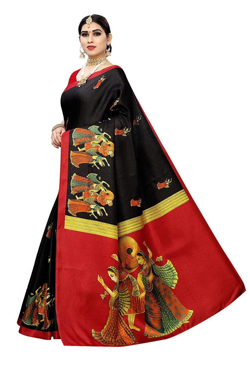 YASHIKA Women Art Silk Sarees SDPL-SDPL-RAJARANI BLACK