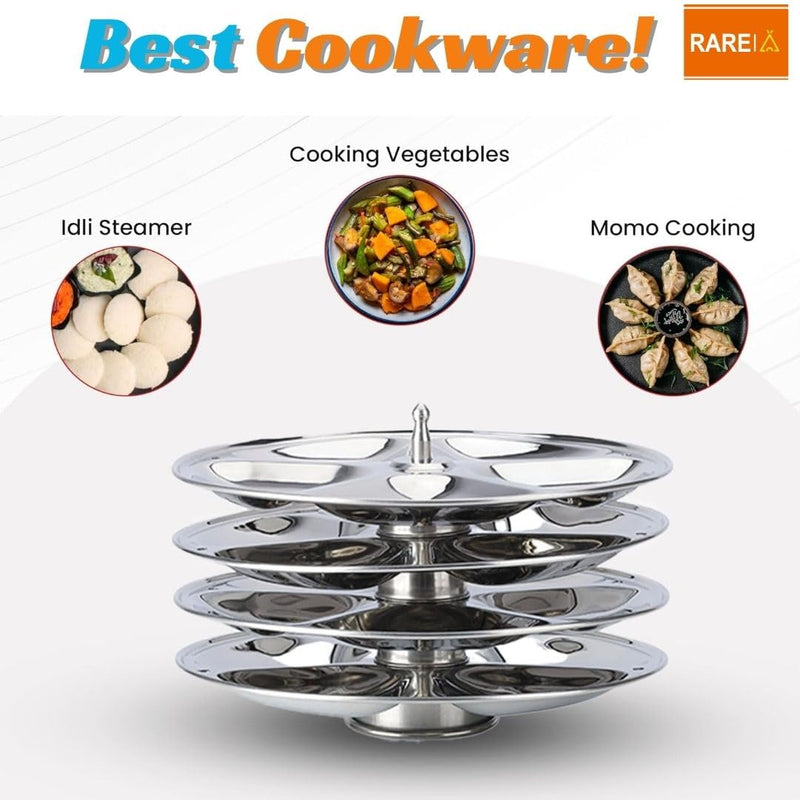 RARE Stainless Steel Idli Maker Plates | 4 Stainless Steel idli Plates | Makes 32 Idlis | 16 big Idli and 16 Small Idli| Idlik Maker | Idli Mould | Idli Plates