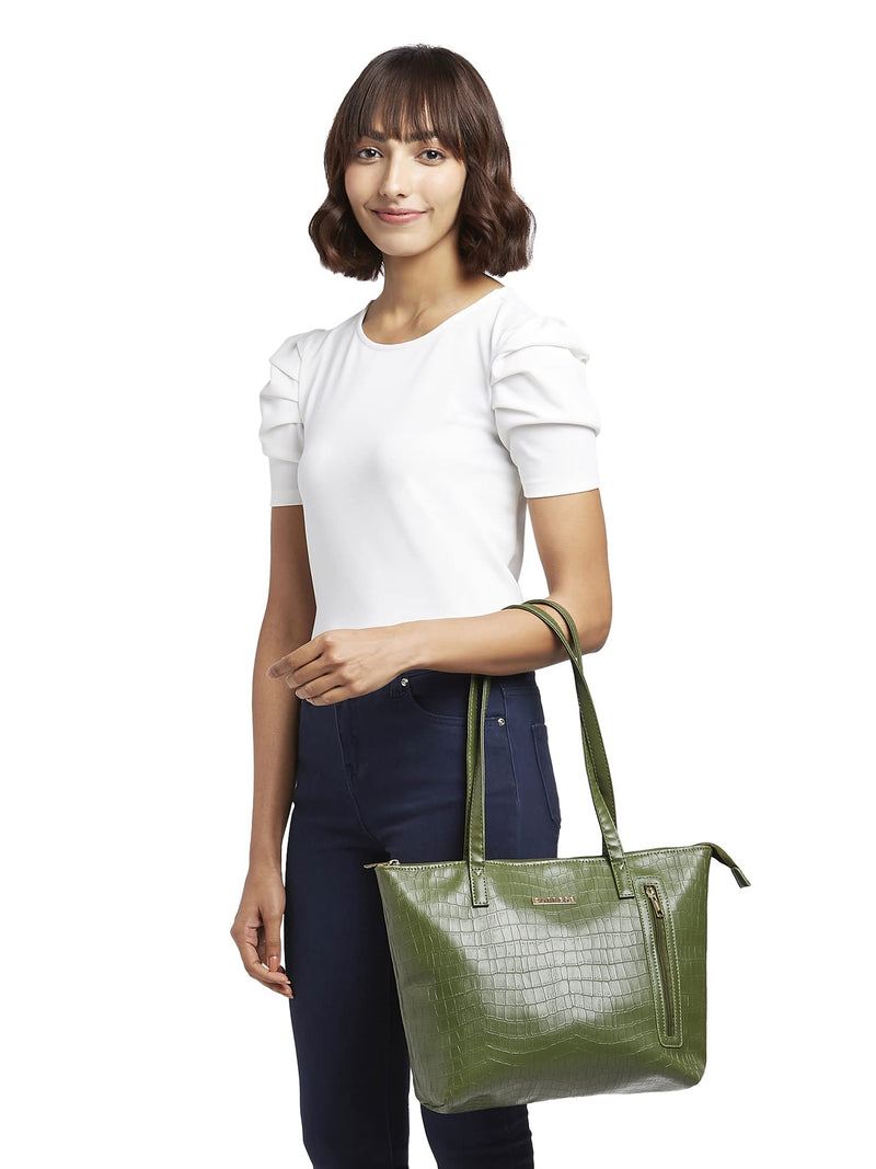 Caprese womens NATLIE T Large OLIVE Tote Bag