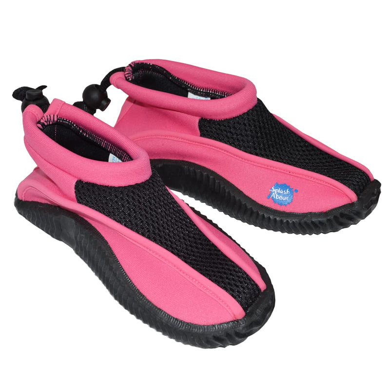 Splash About Kids Pool and Beach Shoes, Swimming Shoes, Pink Classis, Size UK-10/17 Cm (5 Years), Neoprene & Mesh Upper Body, Firm Sole, UPF 50+ Sun Protection.