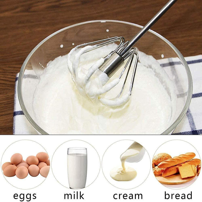 Stainless Steel Power Free Hand Blender Lassi/Butter Milk Maker Egg Whisk, Stainless Steel Hand Push Whisk Blender for Home Versatile Tool