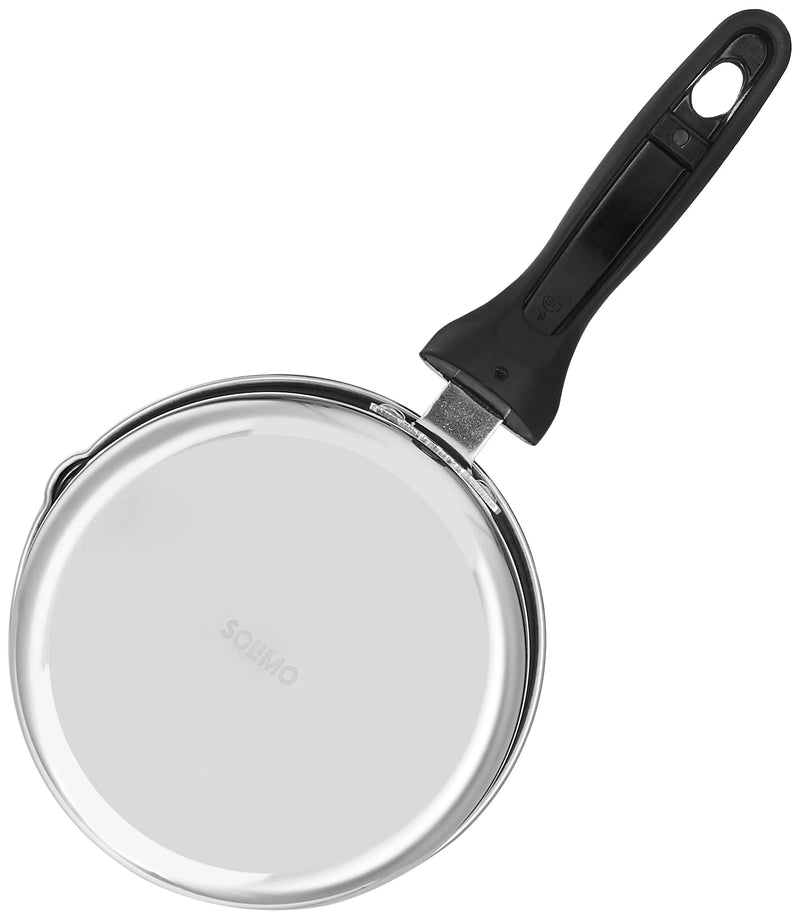 Amazon Brand - Solimo - 2 Pcs Stainless Steel Cookware Set - (Tope 18 cm, Sauce 14 cm)