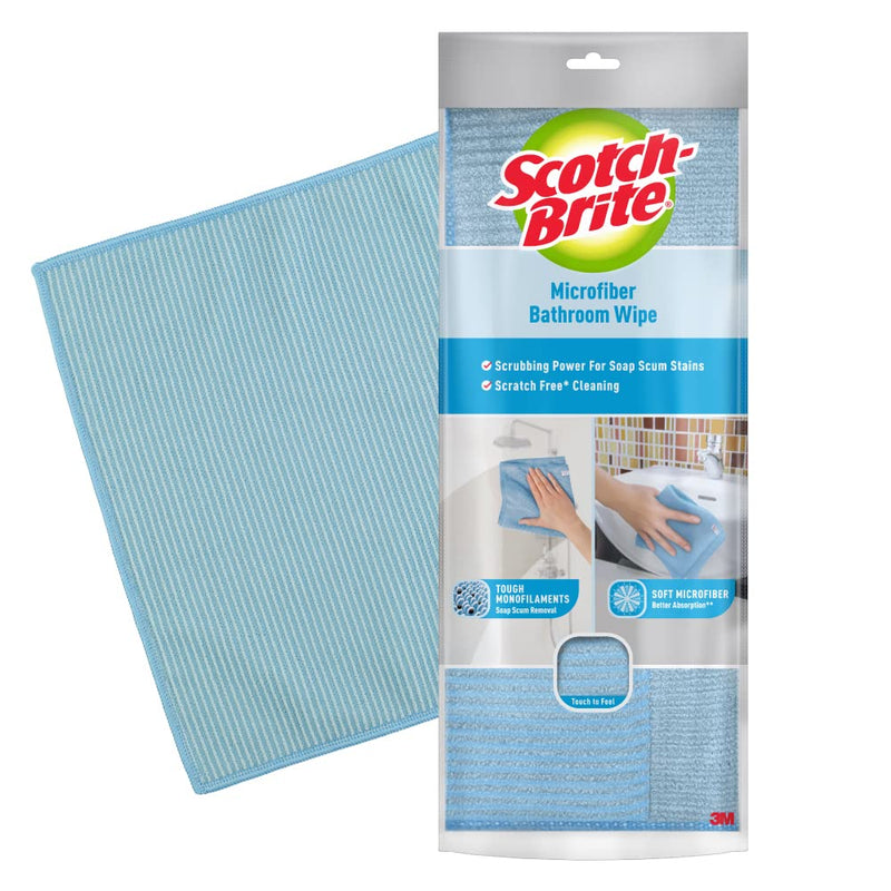 Scotch-Brite Microfiber Bathroom Wipe (Blue), Set of 1