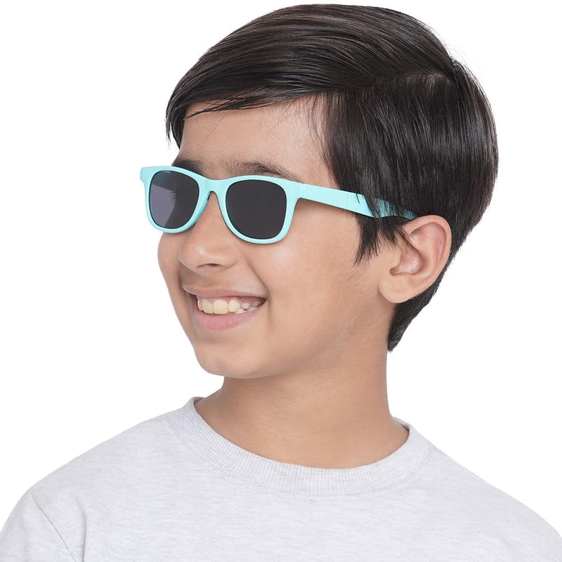 Carlton London Boy's Black Lens & Blue Square Sunglasses