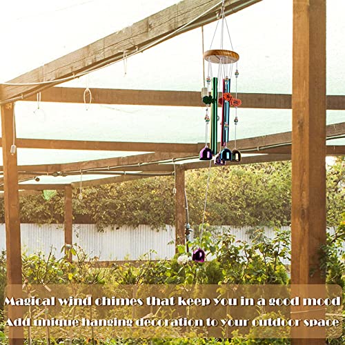 Lilone Pipe and Bell Wind Chimes for Home Balcony Good Sound | Multi Color | 24 Inch Long