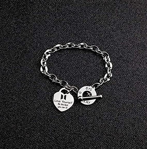 University Trendz Kpop Bangtan Boys Love Bracelet - Love Yourself BTS Army Charm Bracelet for BT Lover Fans/Boys/Girls