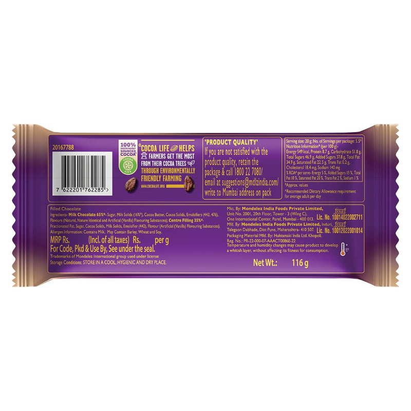 Cadbury Dairy Milk Silk Mousse Chocolate Bar, 116 g