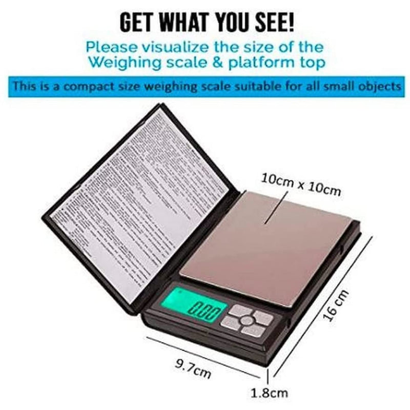 IONIX Jewellery Scale, Weight Scale, Digital Weight Machine, weight machine for gold, Digital Weighing Scale 600 Gram Capacity Notebook Model Balance for Jewellery, Home & Kitchen Educational