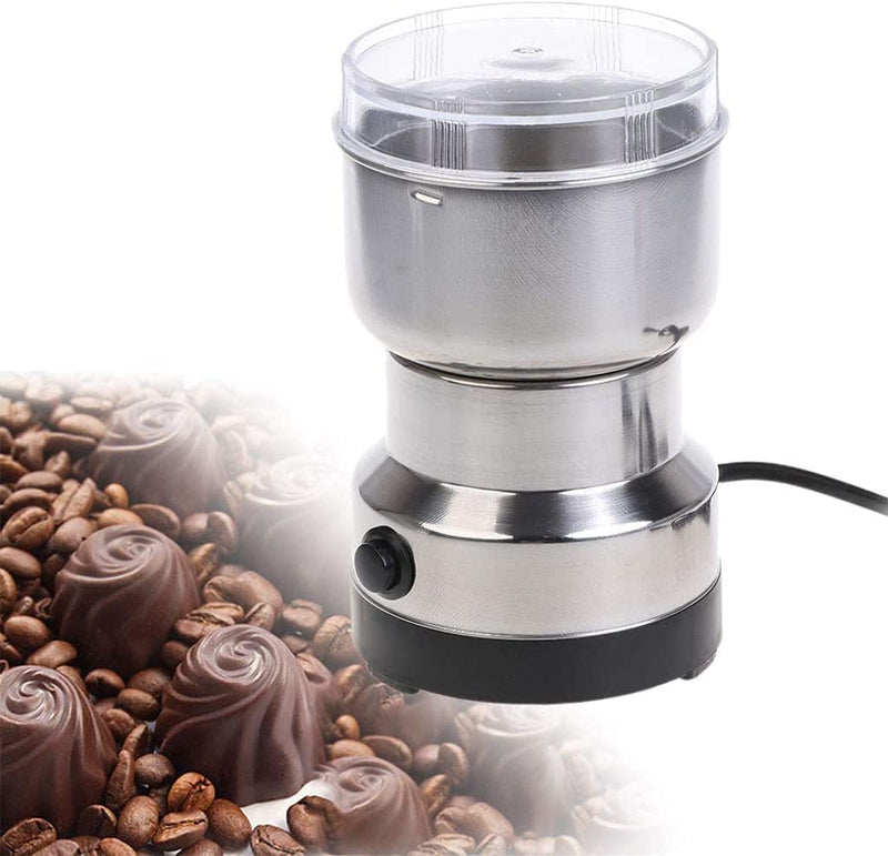 Coffee Grinder Multi-Functional Electric Stainless Steel Herbs Spices Nuts Grain Grinder, Portable Coffee Bean Seasonings Spices Mill Powder Machine Grinder for Home and Office