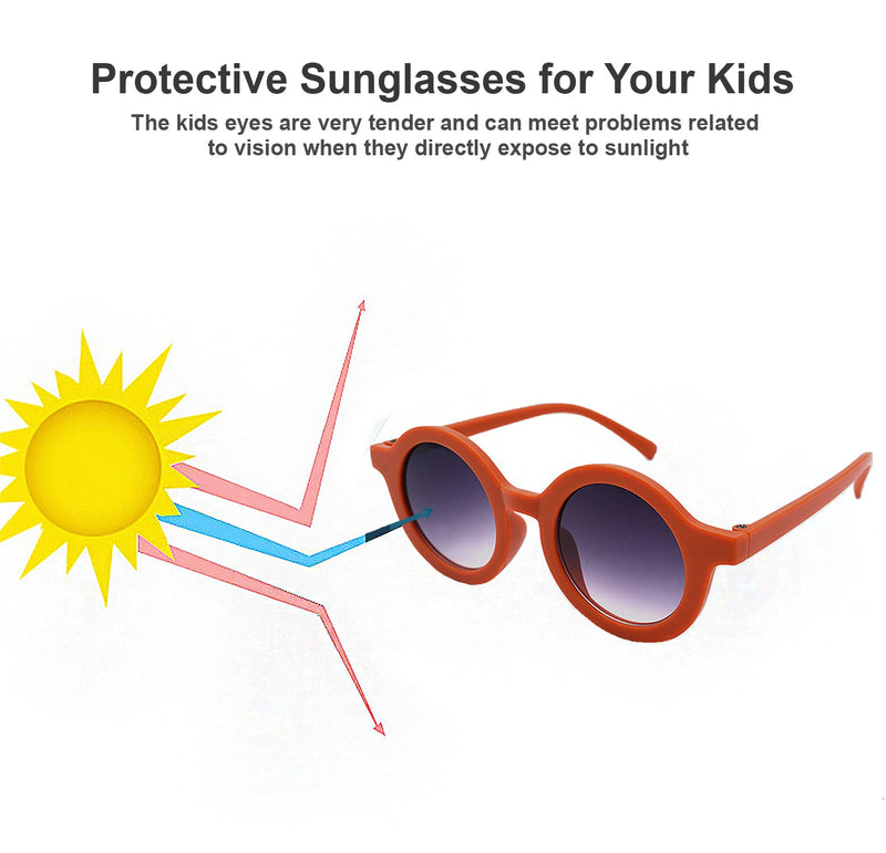 SYGA Kid's Frenzy Round Sunglasses Red Frame Red Lens (Free Size) - Pack of 1