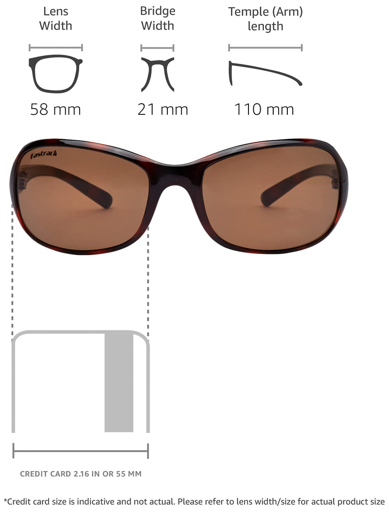 Fastrack Women's 100% UV protected Brown Lens Bugeye Sunglasses