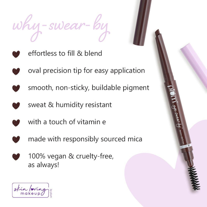Plum Eye-swear-by Brow Definer - Umber Brown | Buildable Pigment | With Vitamin E |  Vegan & Cruelty Free