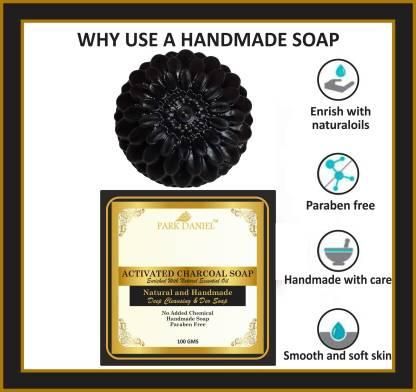 Park Daniel Premium Activated Charcoal Bath Soap 100gm Each (Pack Of 2)