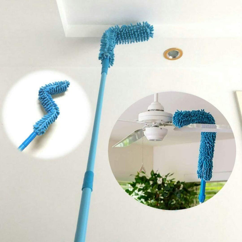 Fan Duster- Flexible Microfiber Cleaning Duster With Extendable Rod