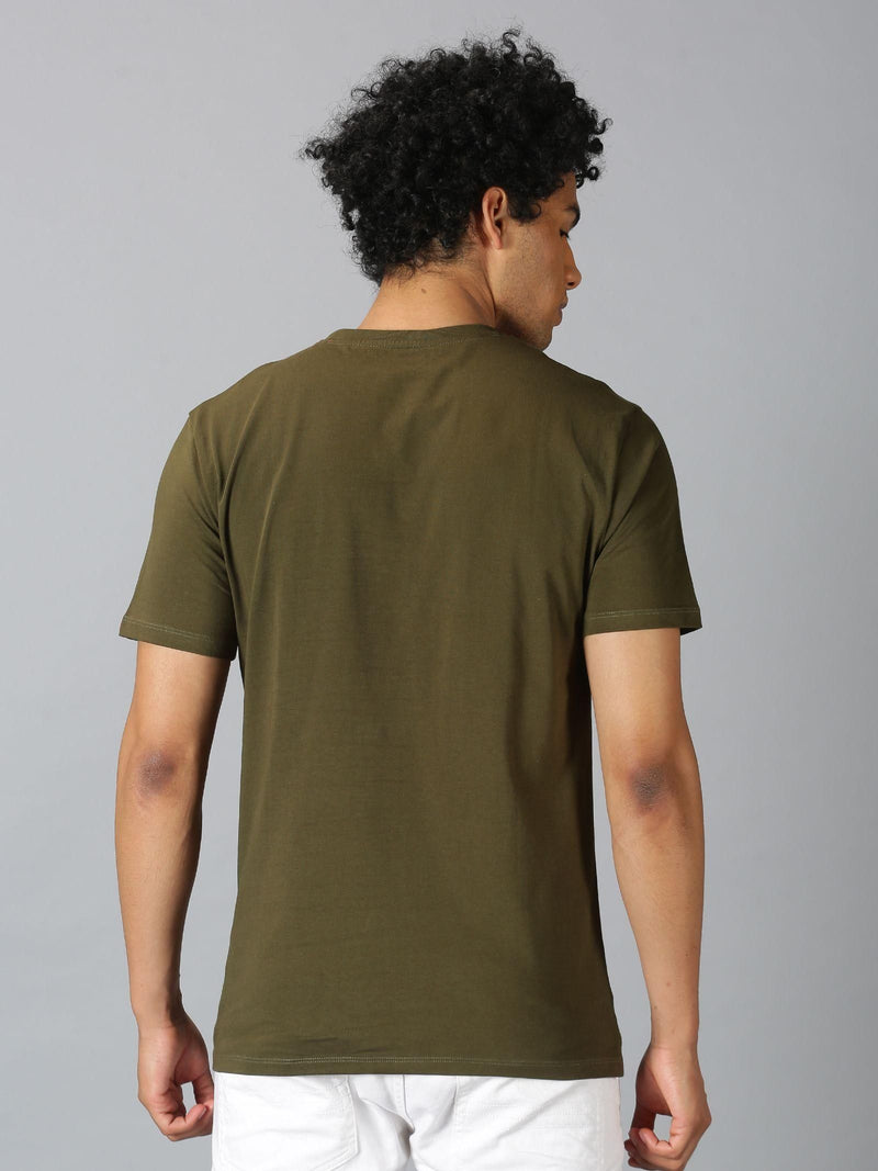 Printed Half Sleeves Round Neck T-Shirt ( Plus Size )
