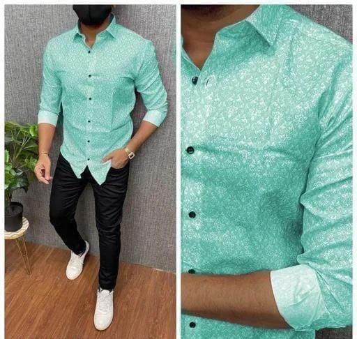 Cotton Printed Full Sleeves Regular Fit Mens Casual Shirt