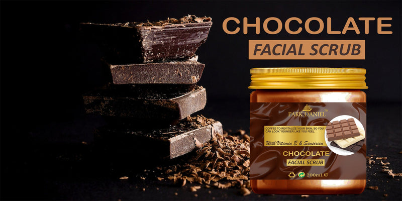 Park Daniel Premium Chocolate Facial Scrub- With Vitamin E & Sunscreen Effect-Deep Cleansing, Exfoliation, Pigmentation Removal, Softening & Smoothening, Replenishing & Rejuvenation(200 ml), Black