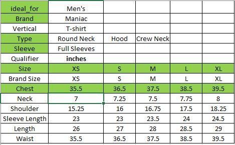 Jump Cuts Cotton Blend Printed Full Sleeves Mens Round Neck T-Shirt