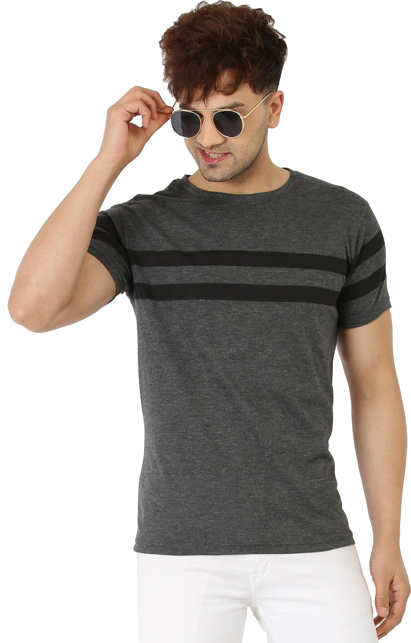 Men's Striped Round Neck T-shirt