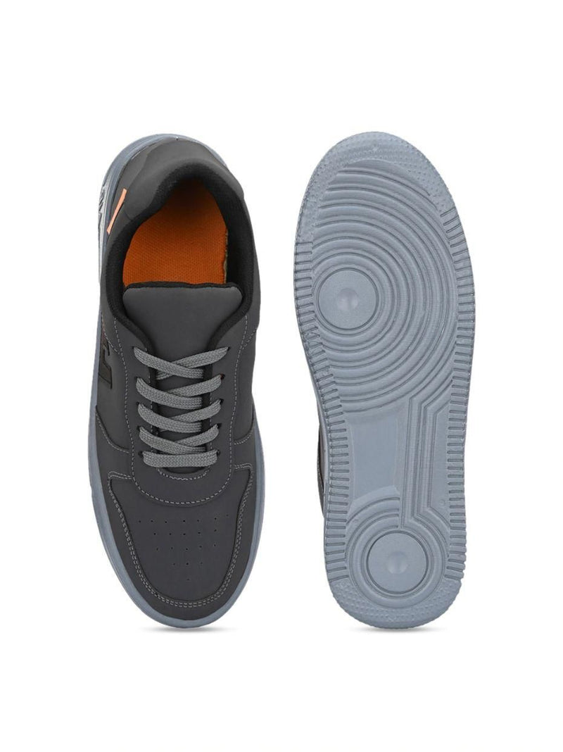 Vitegra Men's Grey Lace-up Shoes