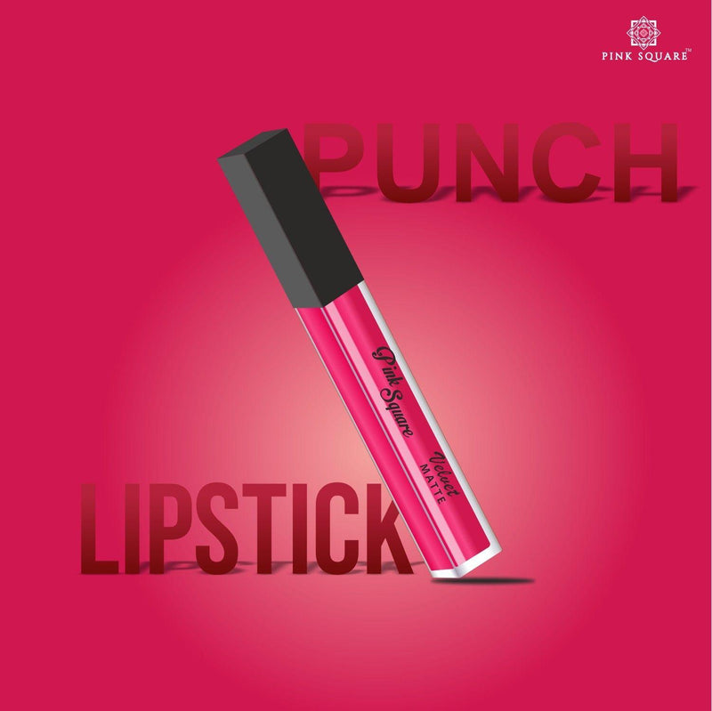 Matte Long Lasting Liquid Dark Pink(punch) Lipstick- Ideal For Women And College Girls Pack Of 1 Pcs