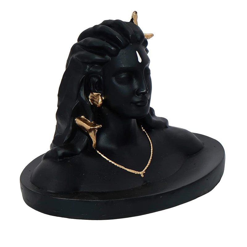 Black Adiyogi Lord Shiva Handcrafted Polyresin Figurine