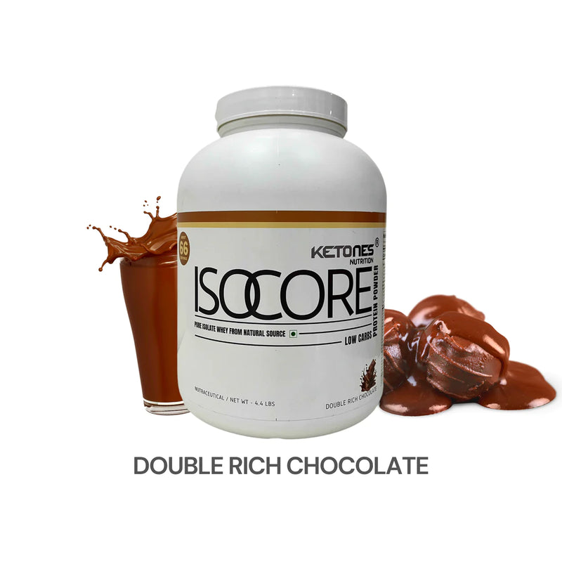 Ketones Nutrition Isocore Low Carb Whey Protein Isolate Powder – 4.40 Lbs, 2 Kg (double Rich Chocolate)