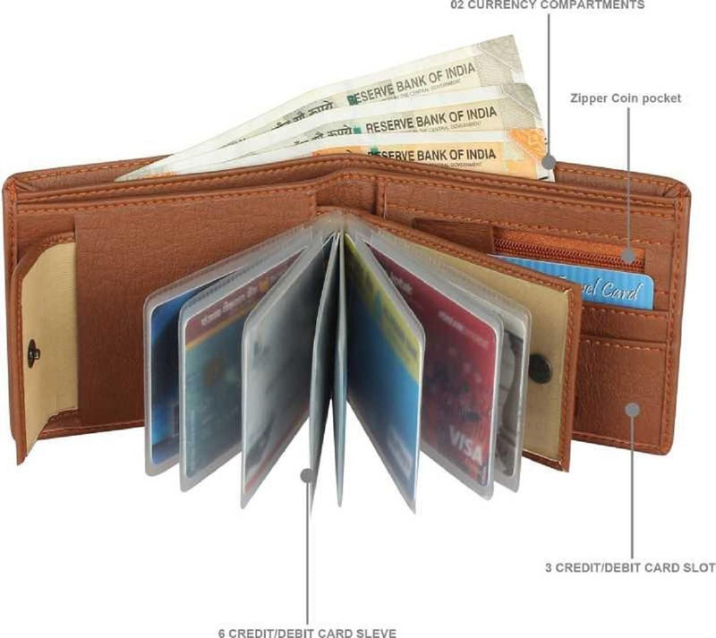 SAMTROH Men Formal Multicolor Artificial Leather Wallet (8 Card Slots)