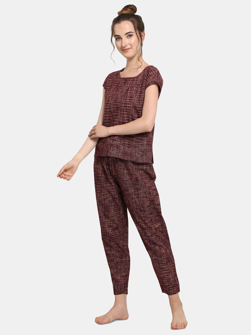 Mesmora Women's Cotton Solid Night Suits