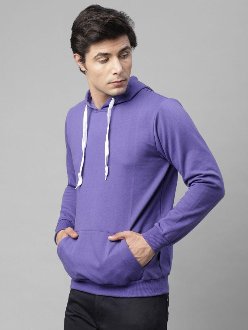 Rigo Fleece Solid Full Sleeves Regular Fit Mens Hoodie