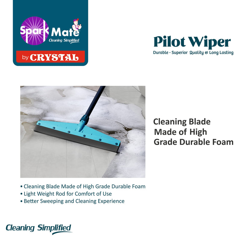 Sparkmate By Crystal Floor Wiper, 40cm EVA Blade, Steel Rod