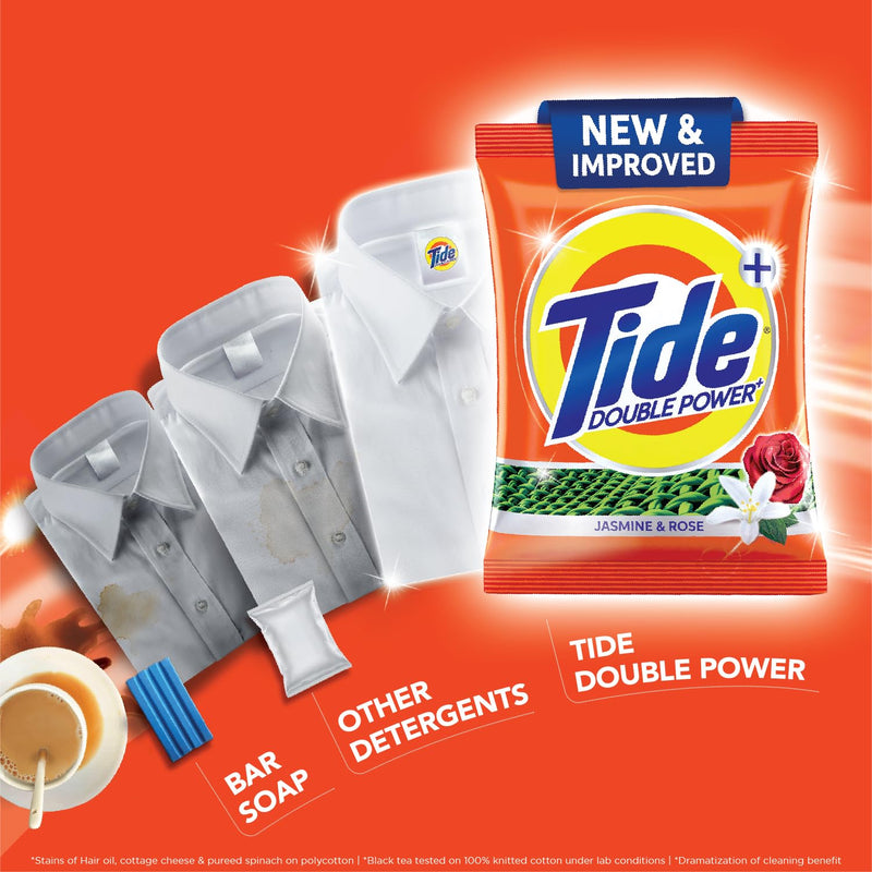 Tide Plus Double Power Detergent Washing Powder Jasmine & Rose 6kg + 2kg FREE