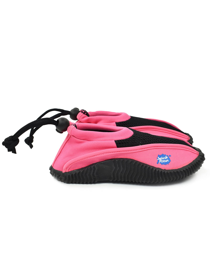 Splash About Kids Pool and Beach Shoes, Swimming Shoes, Pink Classis, Size UK-10/17 Cm (5 Years), Neoprene & Mesh Upper Body, Firm Sole, UPF 50+ Sun Protection.