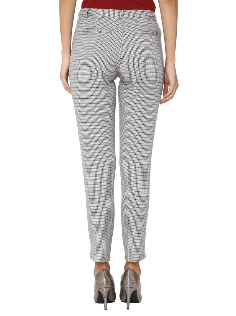 VERO MODA Womens 4 Pocket Solid Trousers (Grey_X-Small)