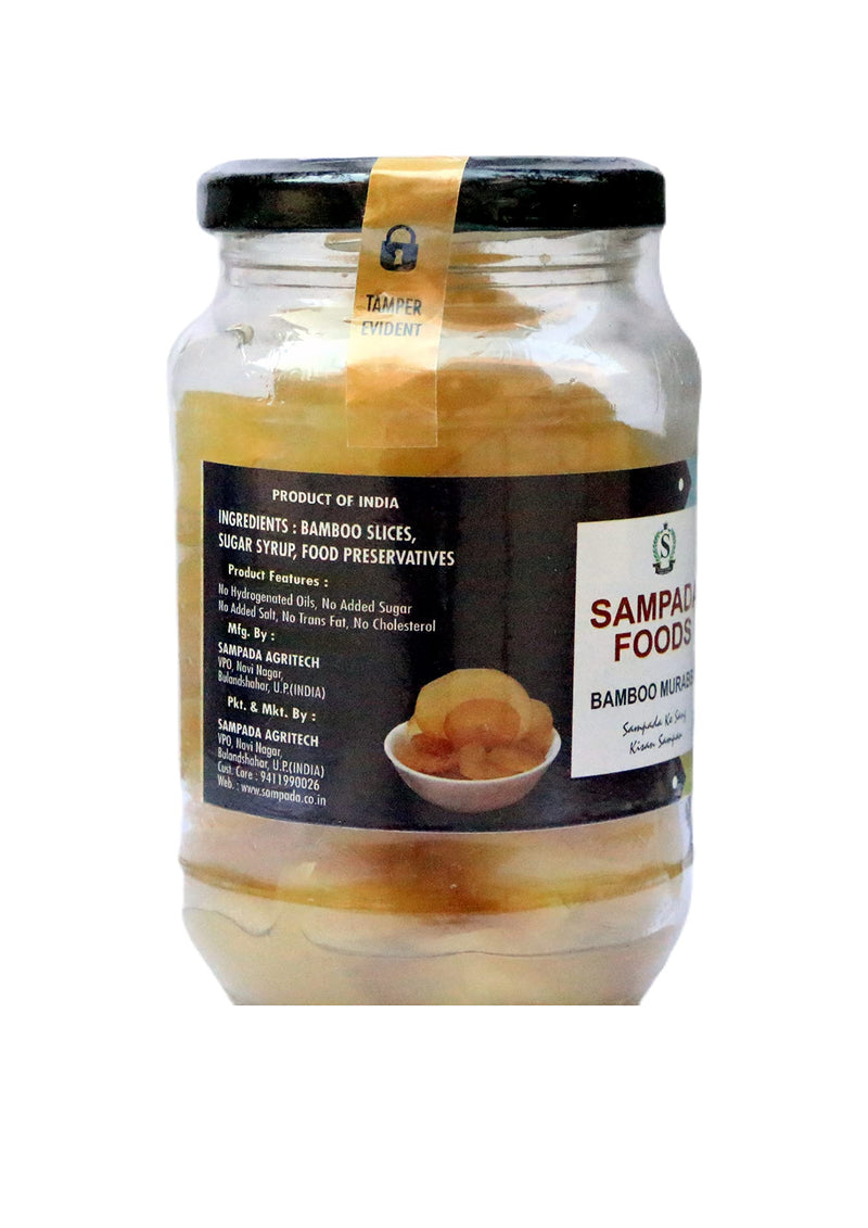 Sampada Foods | 100% Natural Bamboo Murabba (Bans Murabba) | Helps Increase Height Growth | Contains Soft Pieces of Bamboo Shoots from Organic farms, 450 Gms