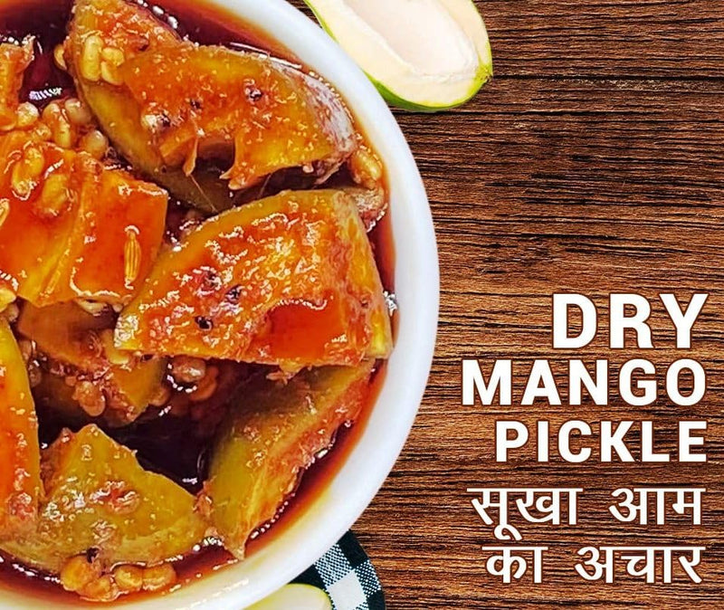 Add Me Home Made Dry Mango Pickle Less Oil 500gm Aam ka Sukha Achar village style 500g glass Pack