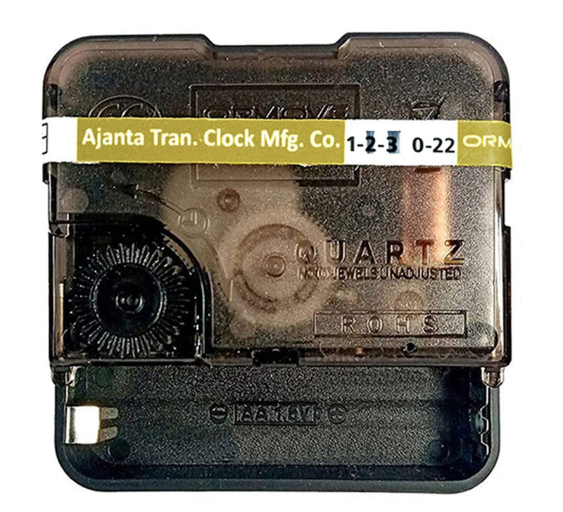 QEWINOX® Combo of Ajanta Mfg. Battery Operated Plastic Ticking Wall Clock Movement Machine (Made in India 100%) (1 Mashine) (Ajanta)