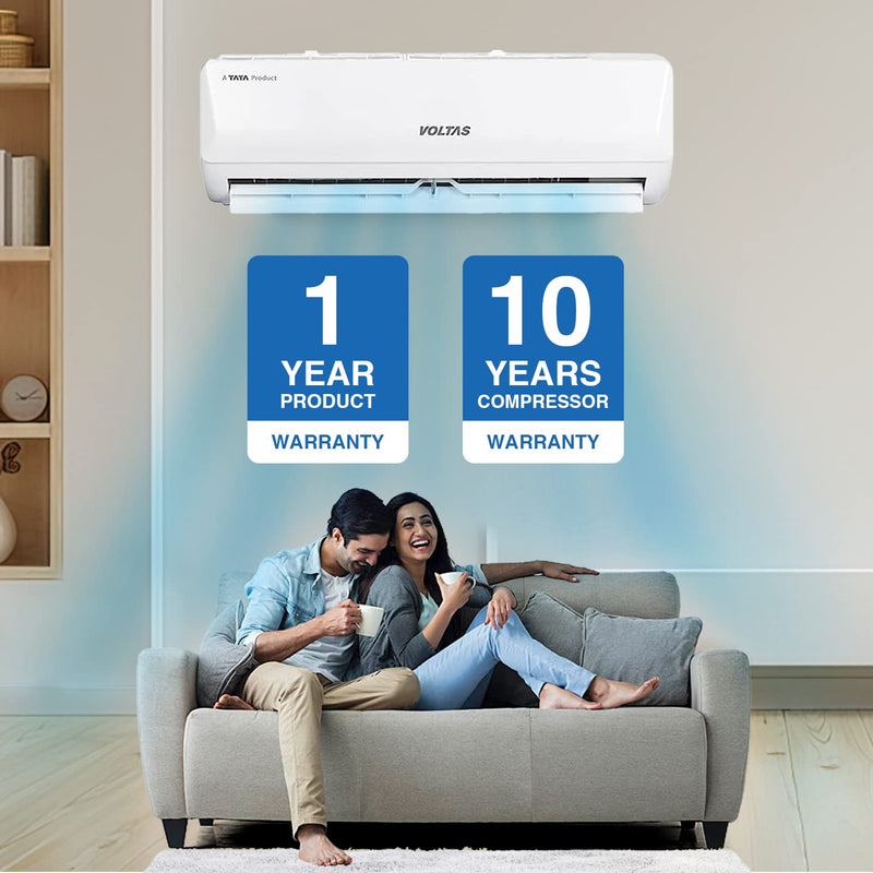 Voltas 1.5 Ton 3 Star, Inverter Split AC(Copper, 5-in-1 Adjustable Mode, Anti-dust Filter, 2023 Model, 183V Vertis Emerald, White)