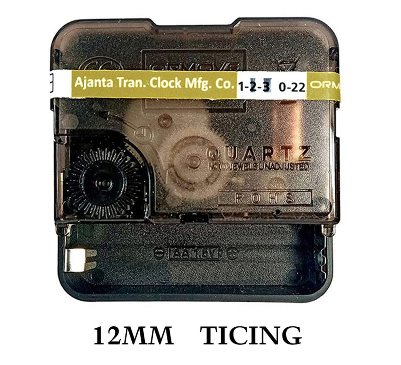 QEWINOX® Combo of Ajanta Mfg. Battery Operated Plastic Ticking Wall Clock Movement Machine (Made in India 100%) (1 Mashine) (Ajanta)