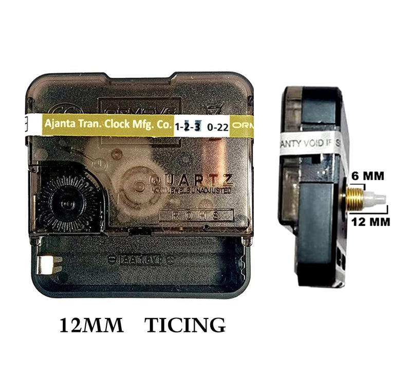 QEWINOX® Combo of Ajanta Mfg. Battery Operated Plastic Ticking Wall Clock Movement Machine (Made in India 100%) (1 Mashine) (Ajanta)
