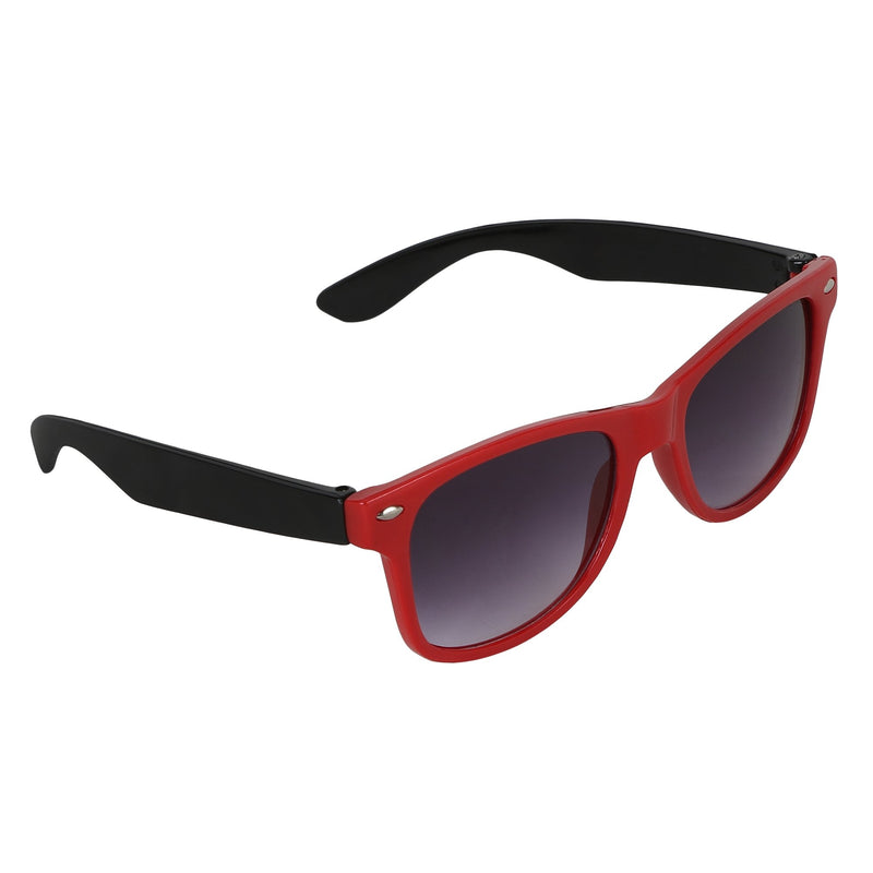 Amour Unisex Black & Red Full Frame Sunglasses with Black Lens with Case (5 to 8 Years) - Pack of 1