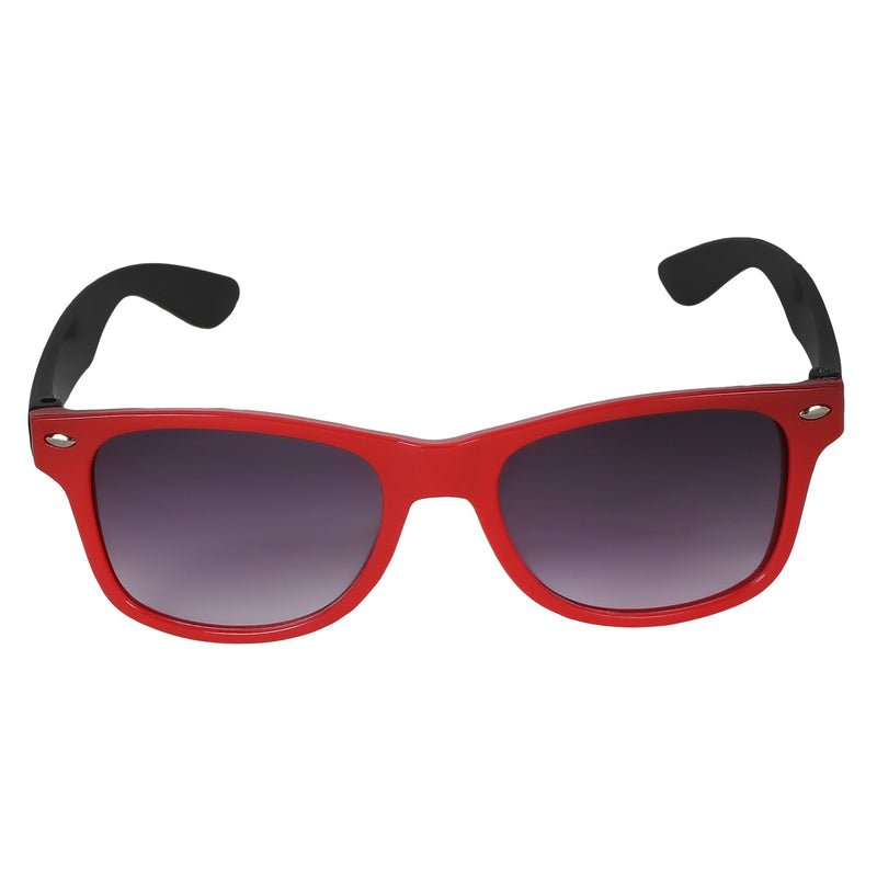 Amour Unisex Black & Red Full Frame Sunglasses with Black Lens with Case (5 to 8 Years) - Pack of 1