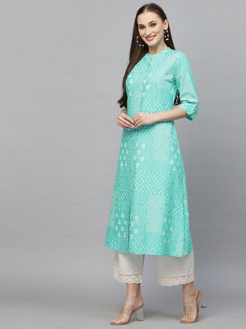 Stylum Women's Printed Rayon A-line Kurta