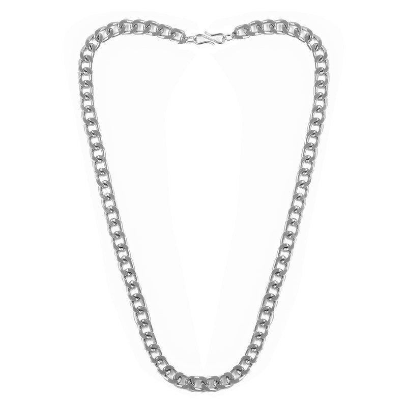 Brado Jewellery Silver Plated Stainless Steel Chain For Boys and Man