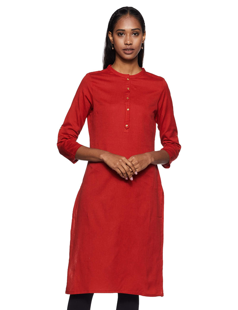 W for Woman Women's Kurta (19FEW11542-211561_Red_6 XS (6))