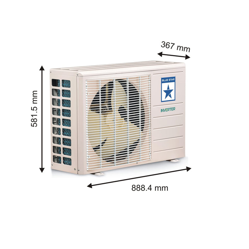 Blue Star 1.5 Ton 5 Star Convertible 5 in 1 Cooling Inverter Split Air Conditioner (IC518YNU, White)