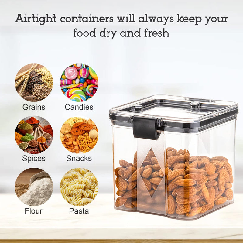 GOLWYN AirTight Kitchen Storage Container Set, Kitchen containers set, Kitchen Accessories Items For Storage Organizer(700ml, 4 pcs, Multi-Colour), Plastic