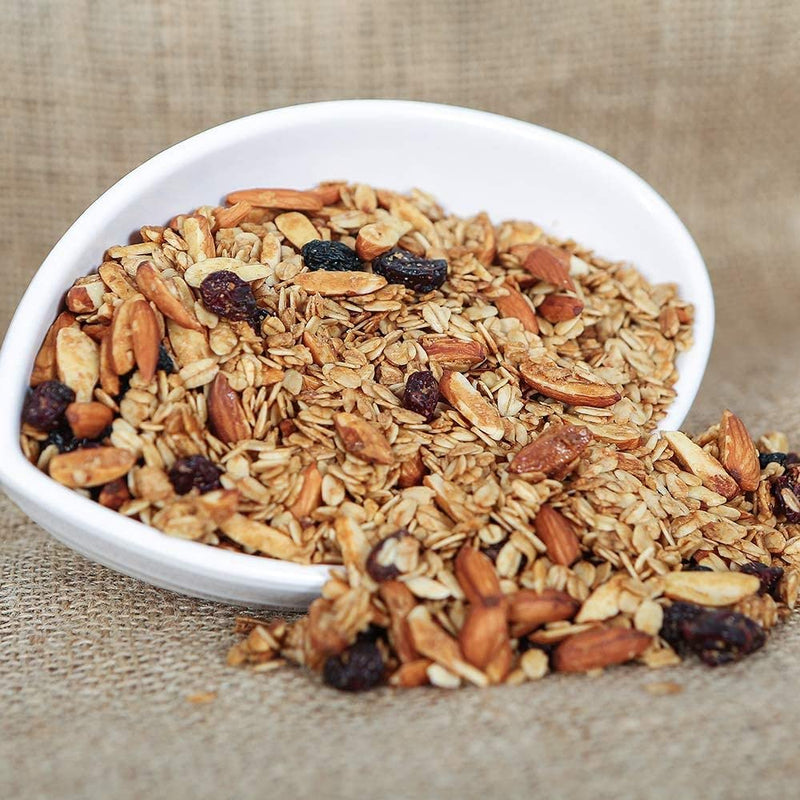 NatureVit Crunchy Granola for Breakfast, 200g | No Added Sugar | Healthy Cereal | 100% Wholegrain - [Honey, Almonds, Cranberries and Black Raisins]