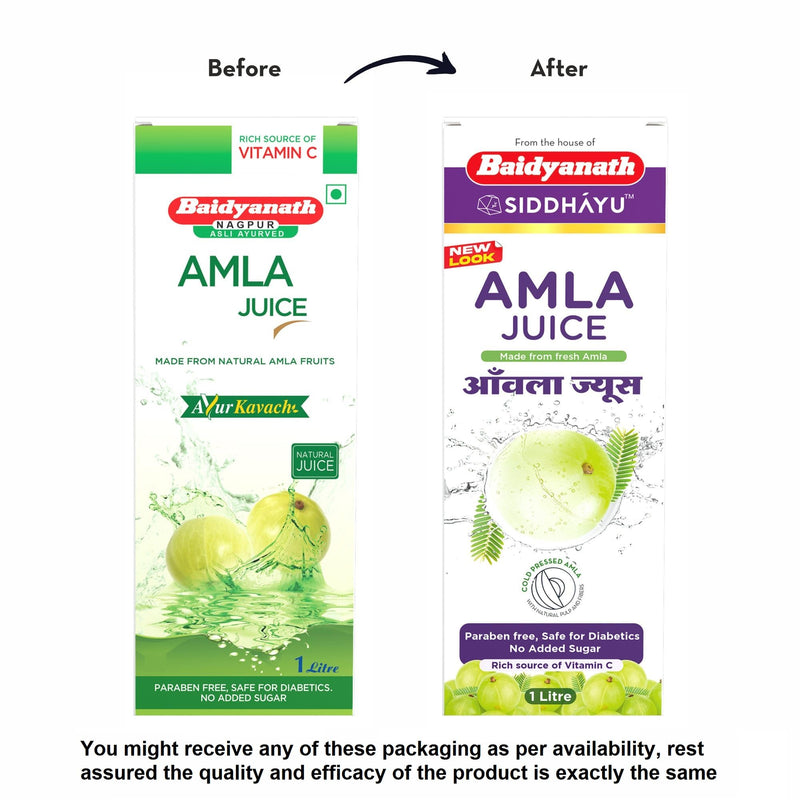 Baidyanath Amla Juice - Natural Immunity Booster enriched with Vitamin C - 1 ltr